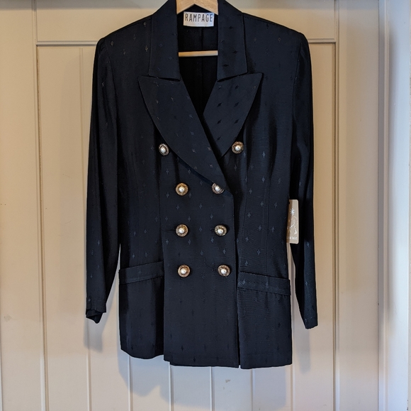 VINTAGE 90s blazer excellent double breasted - Picture 2 of 6